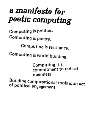 The poetic computing manifesto